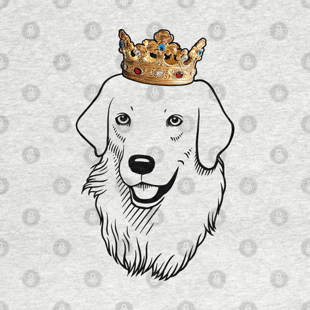 Kuvasz Dog King Queen Wearing Crown by millersye